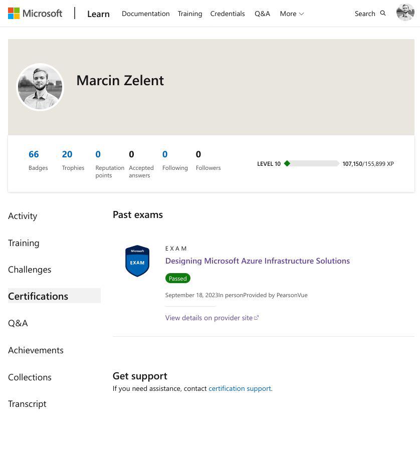 Screenshot from Microsoft Learn